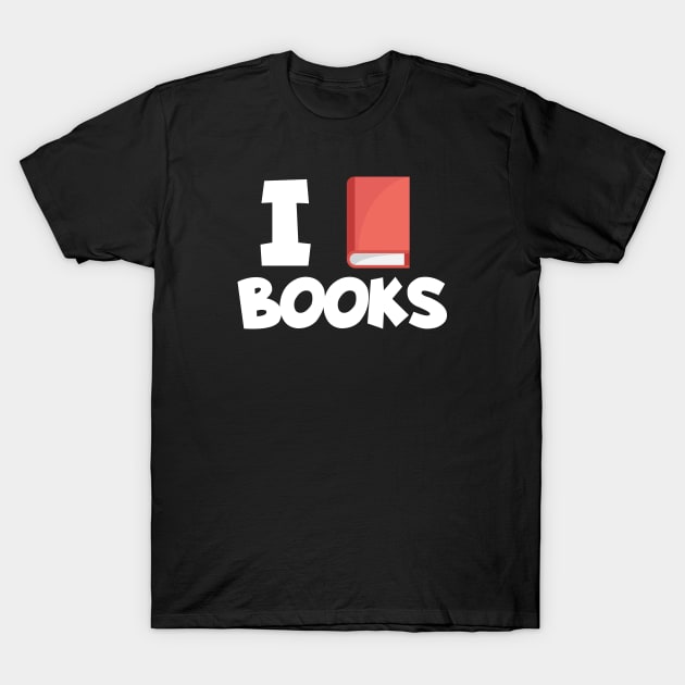 Bookworm i love books T-Shirt by maxcode